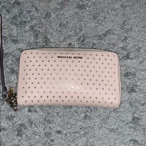 Micheal Kors light pink star wallet!